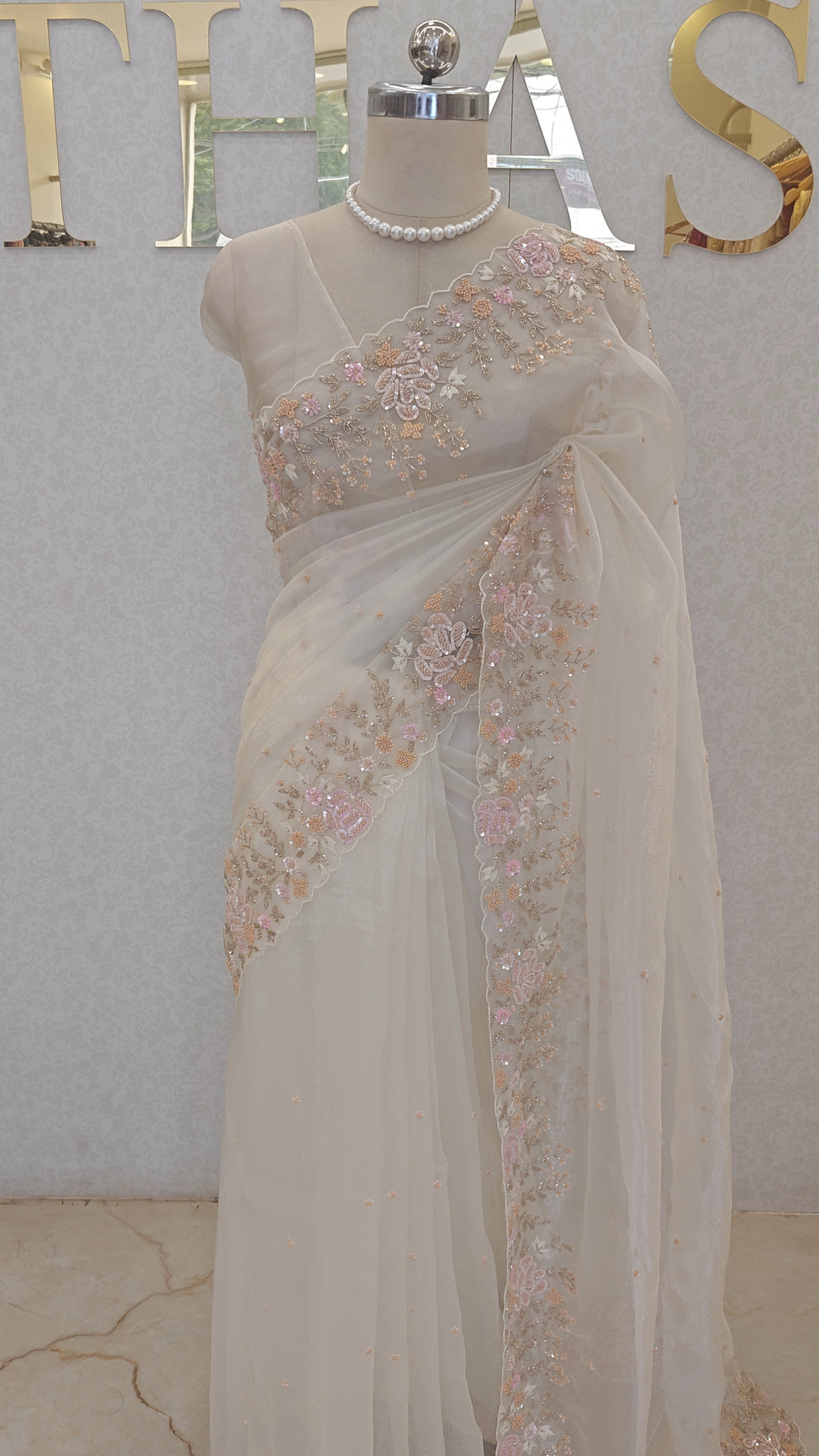 GLASS ORGANZA SAREE