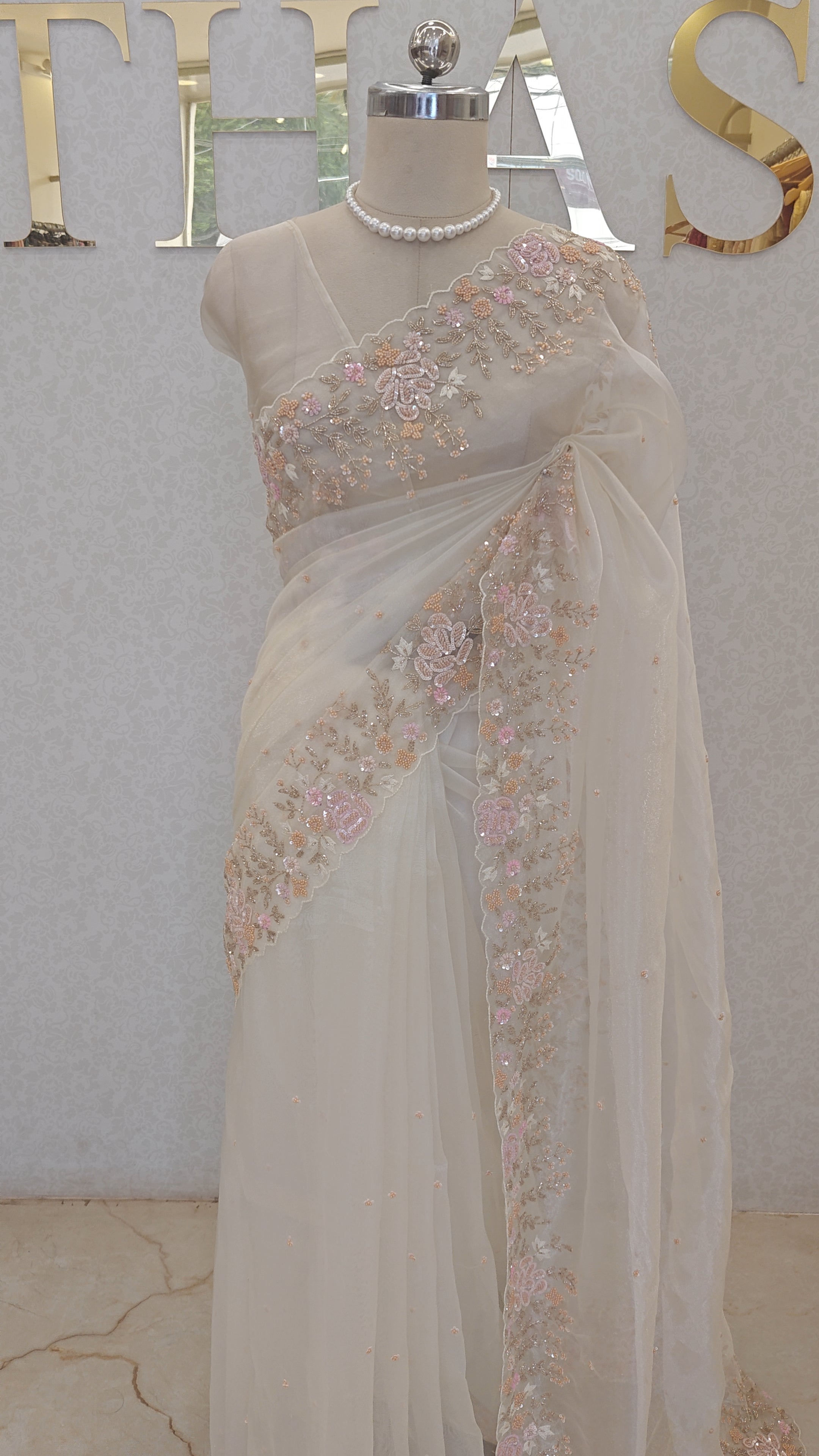 GLASS ORGANZA SAREE