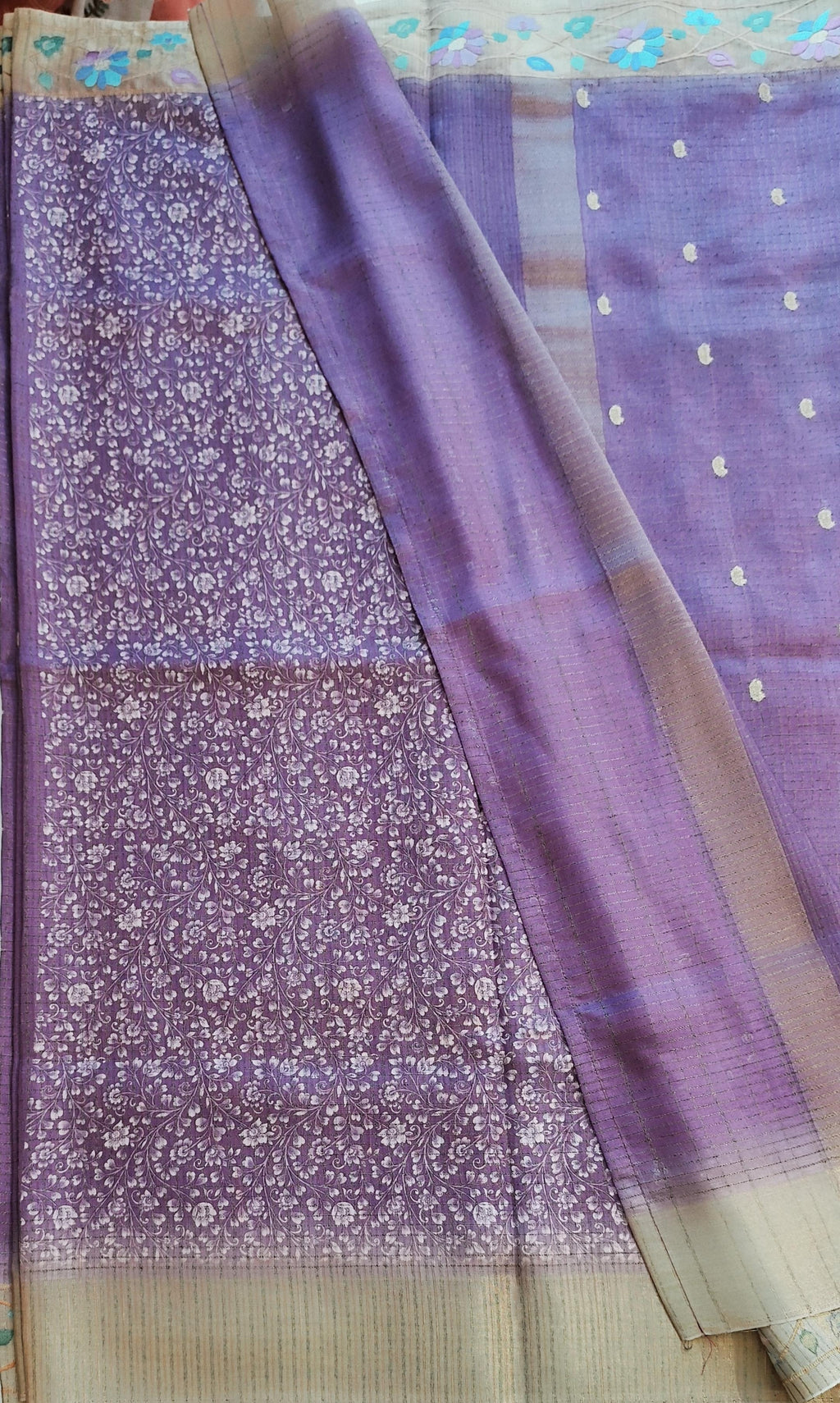 Semi tussar saree