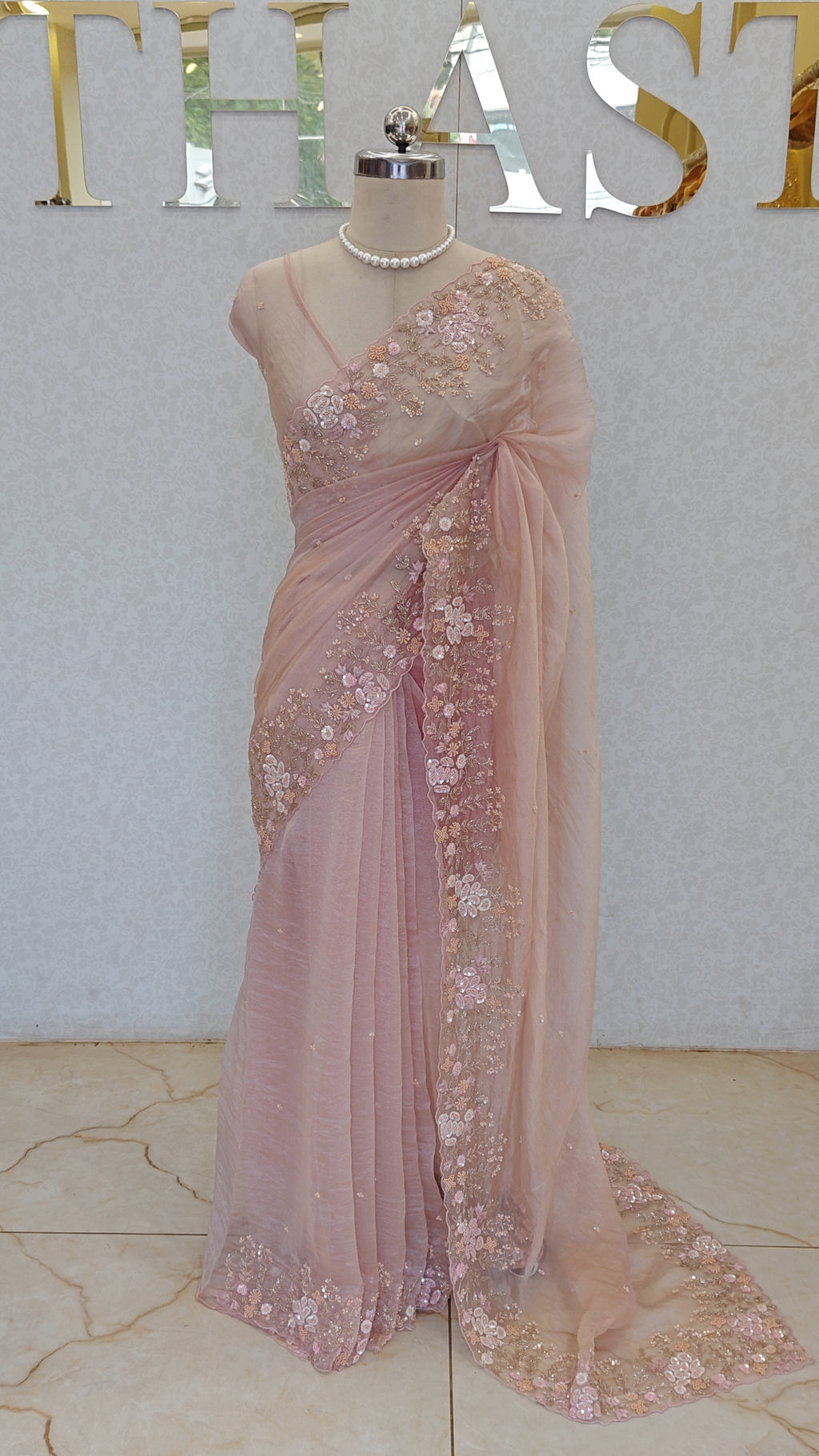 SOFT CRUSH ORGANZA SAREE