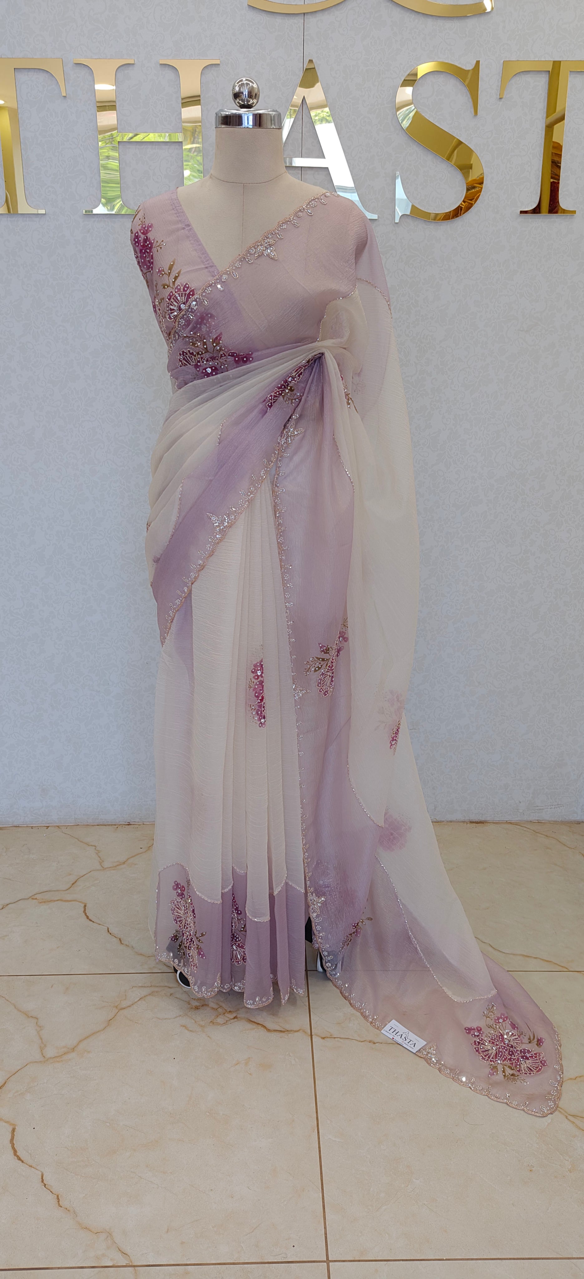 CRUSH ORGANZA SAREE