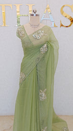 CRUSH ORGANZA SAREE