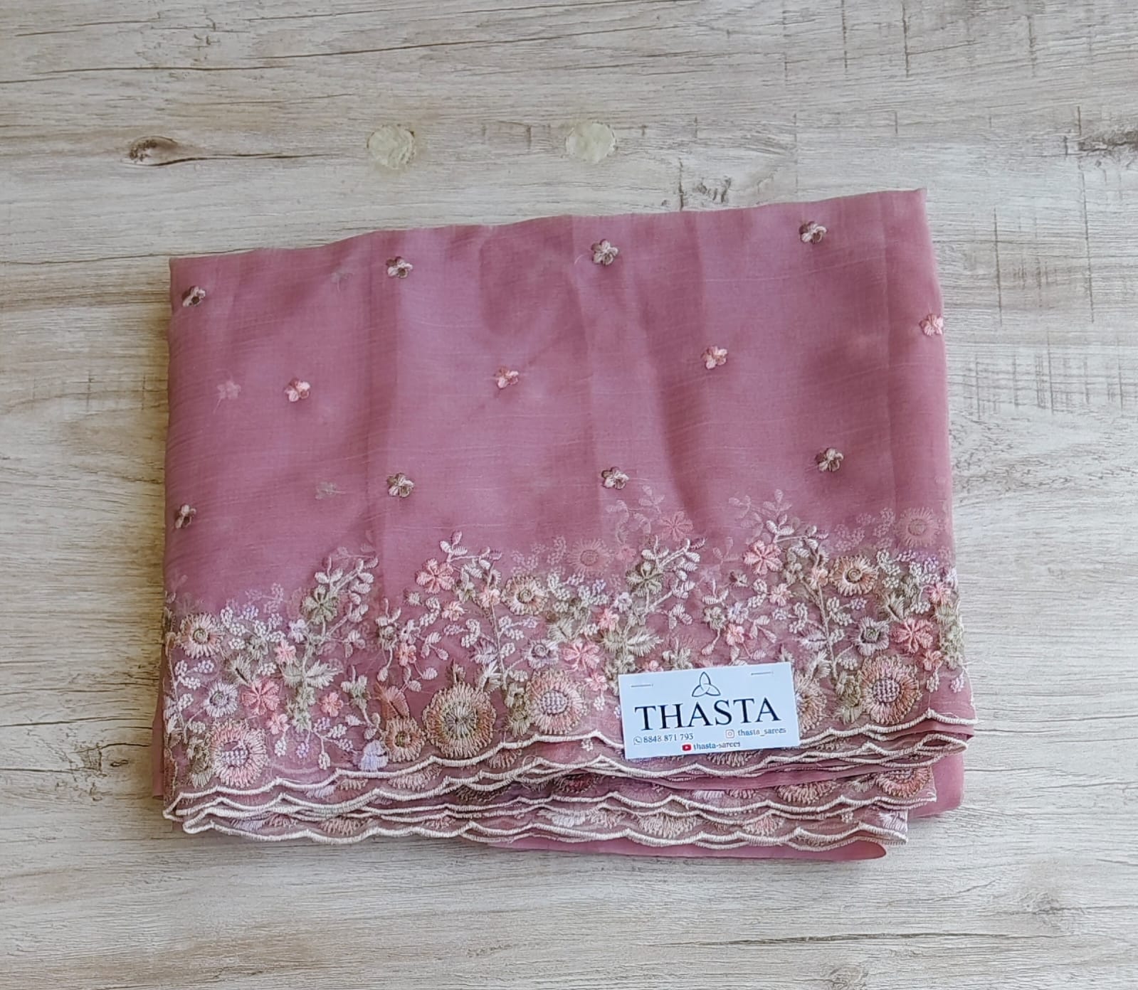 Crush organza saree
