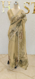 Linen saree