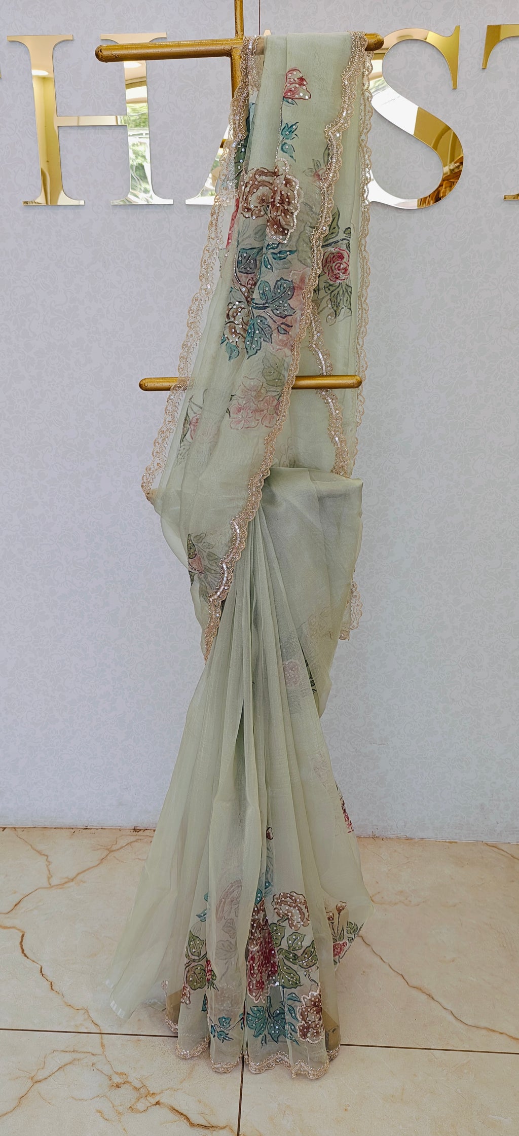 GLASS ORGANZA SAREE