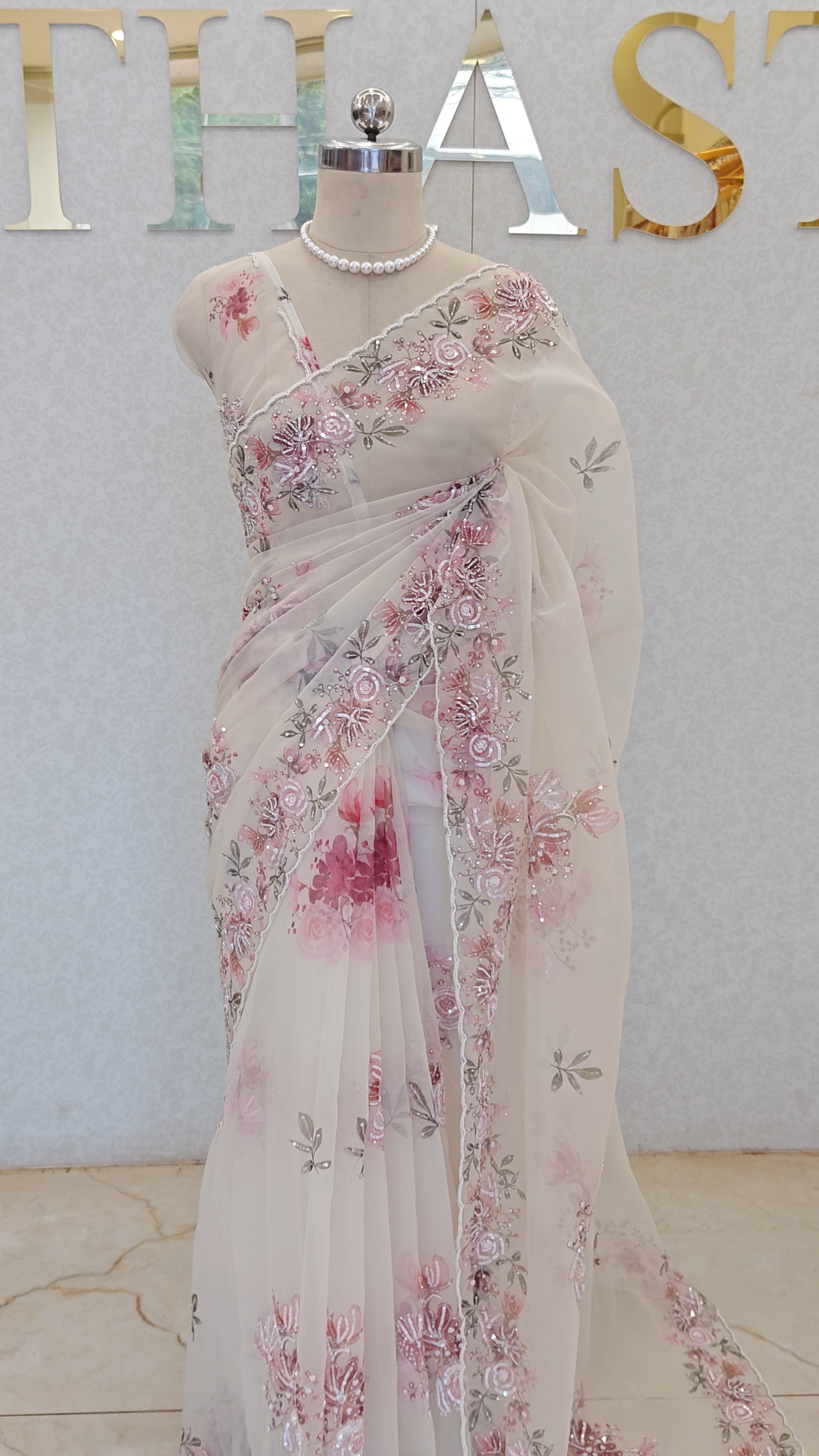 PURE ORGANZA SAREE