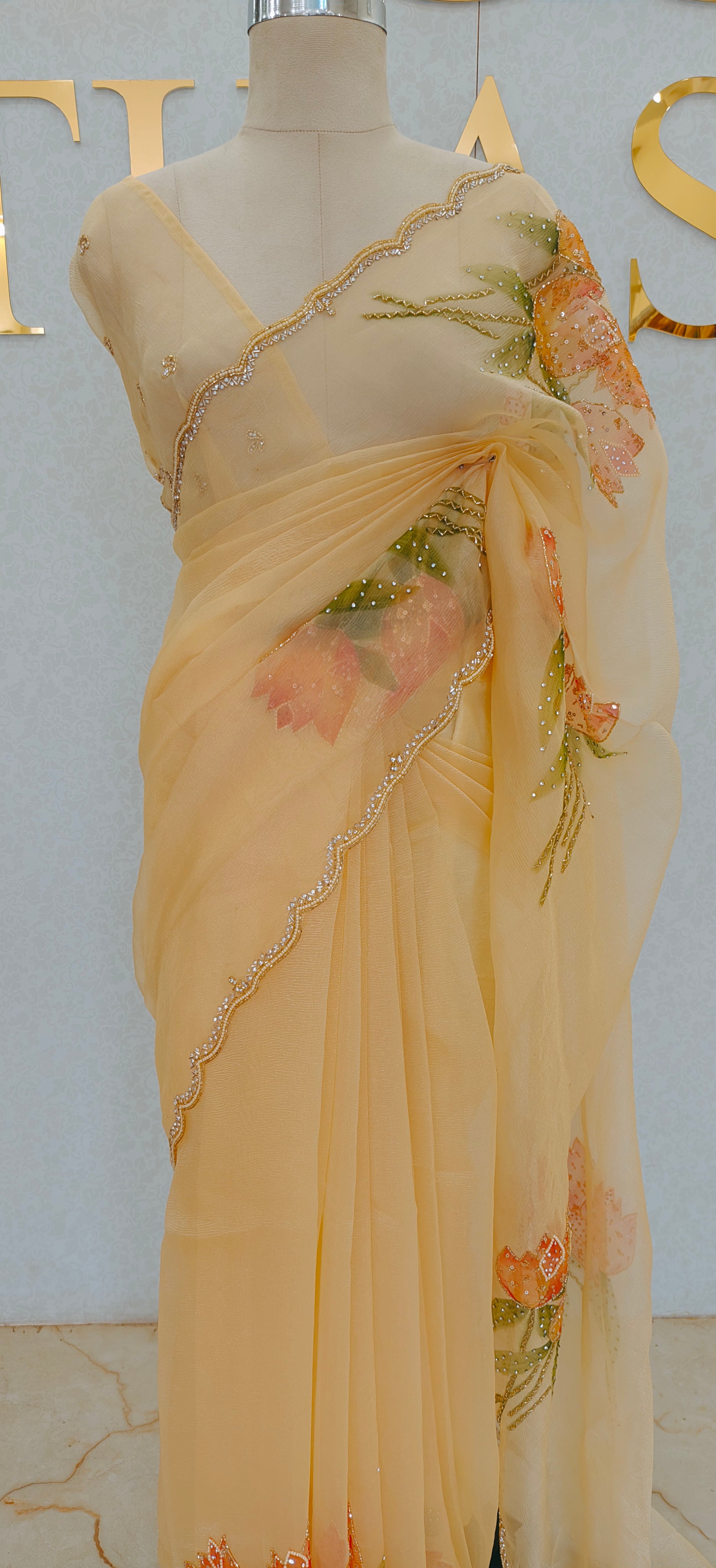 CRUSH ORGANZA SAREE