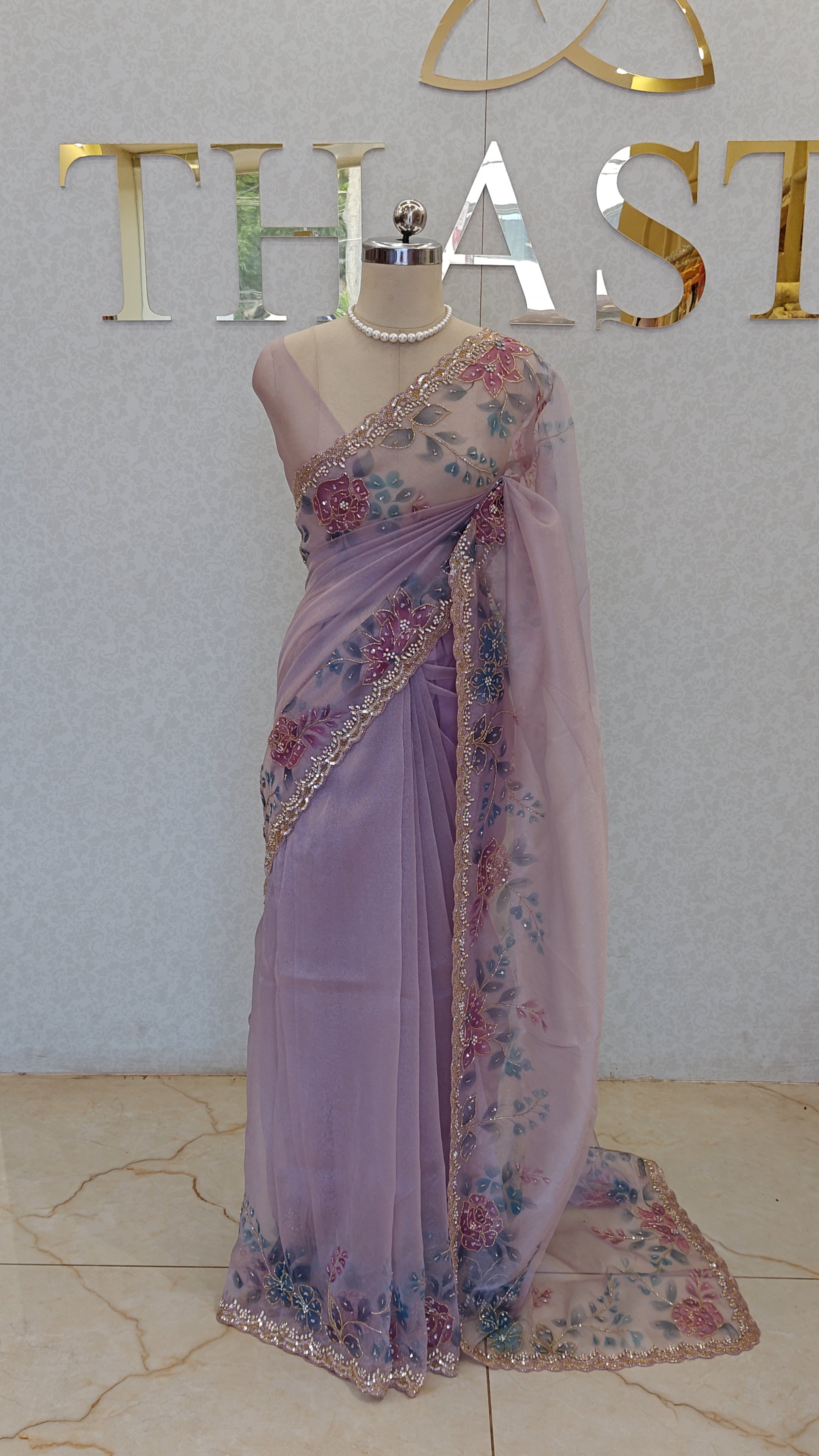 GLASS ORGANZA SAREE