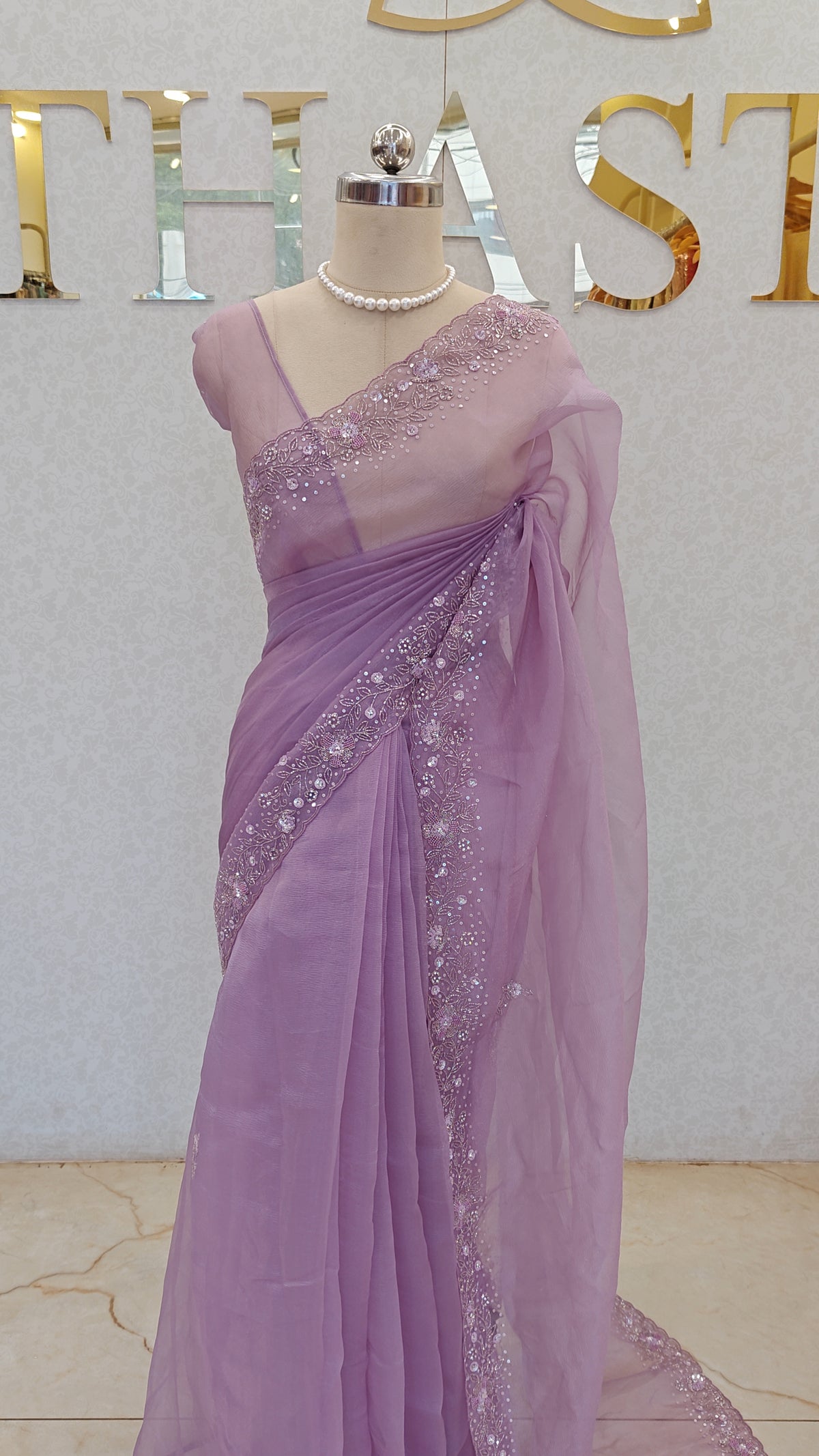 CRUSH ORGANZA SAREE