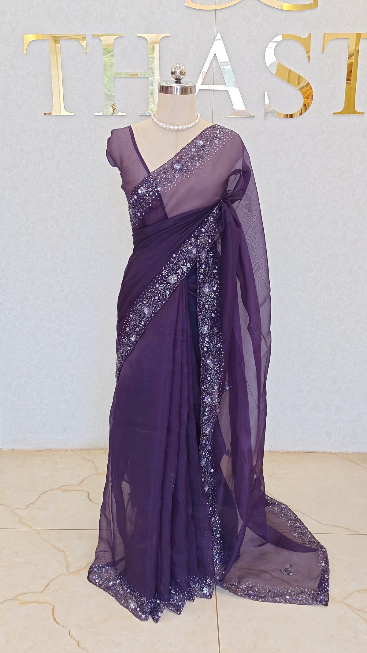 CRUSH ORGANZA SAREE