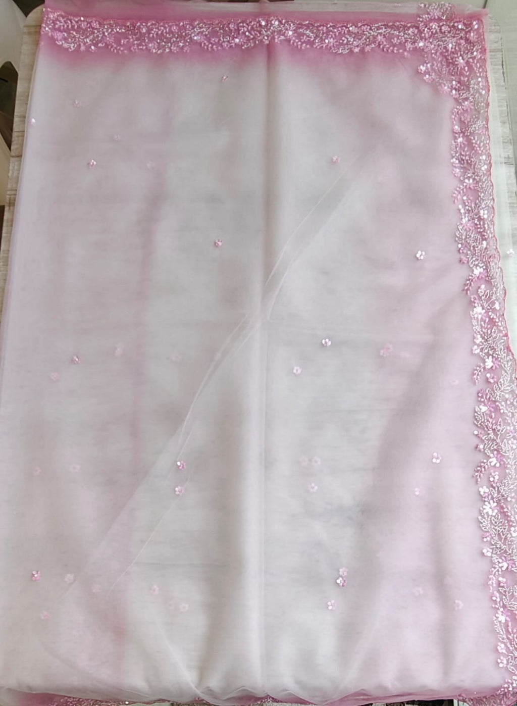 Net organza saree