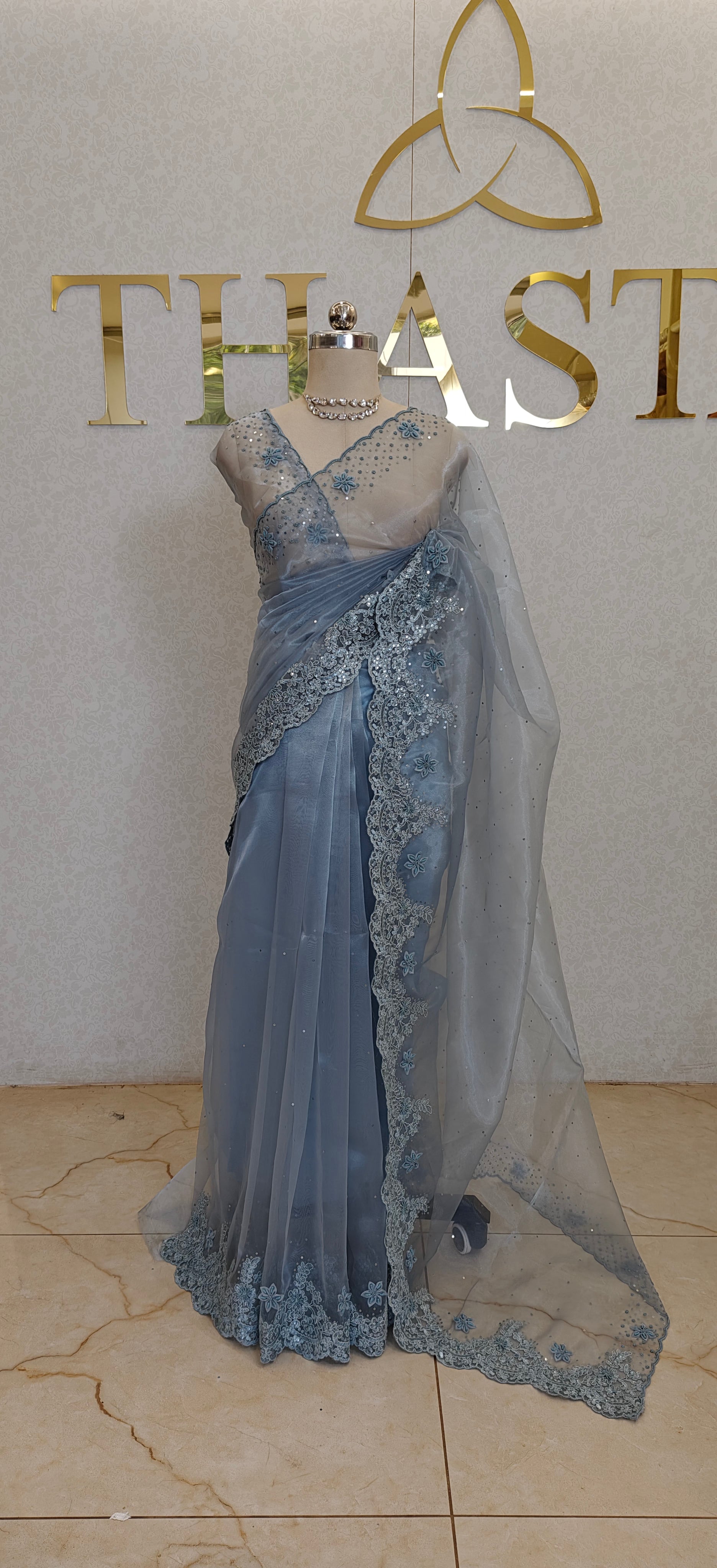 GLASS ORGANZA SAREE