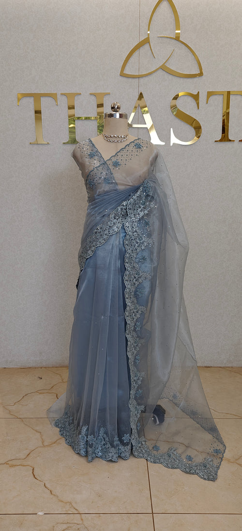 GLASS ORGANZA SAREE