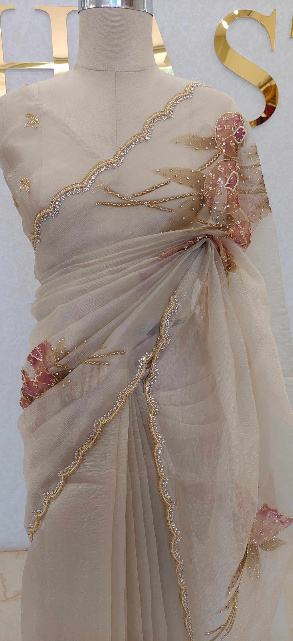 CRUSH ORGANZA SAREE
