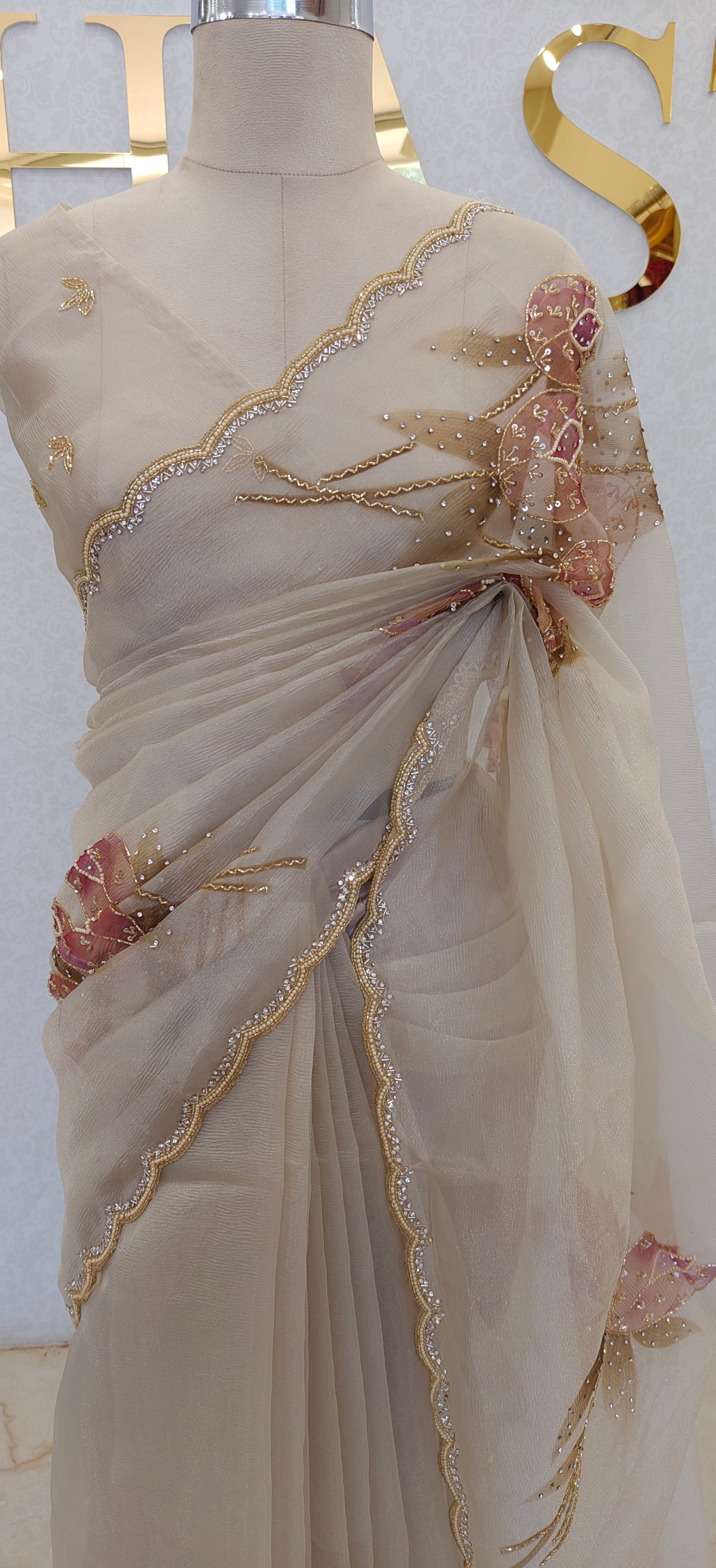 CRUSH ORGANZA SAREE