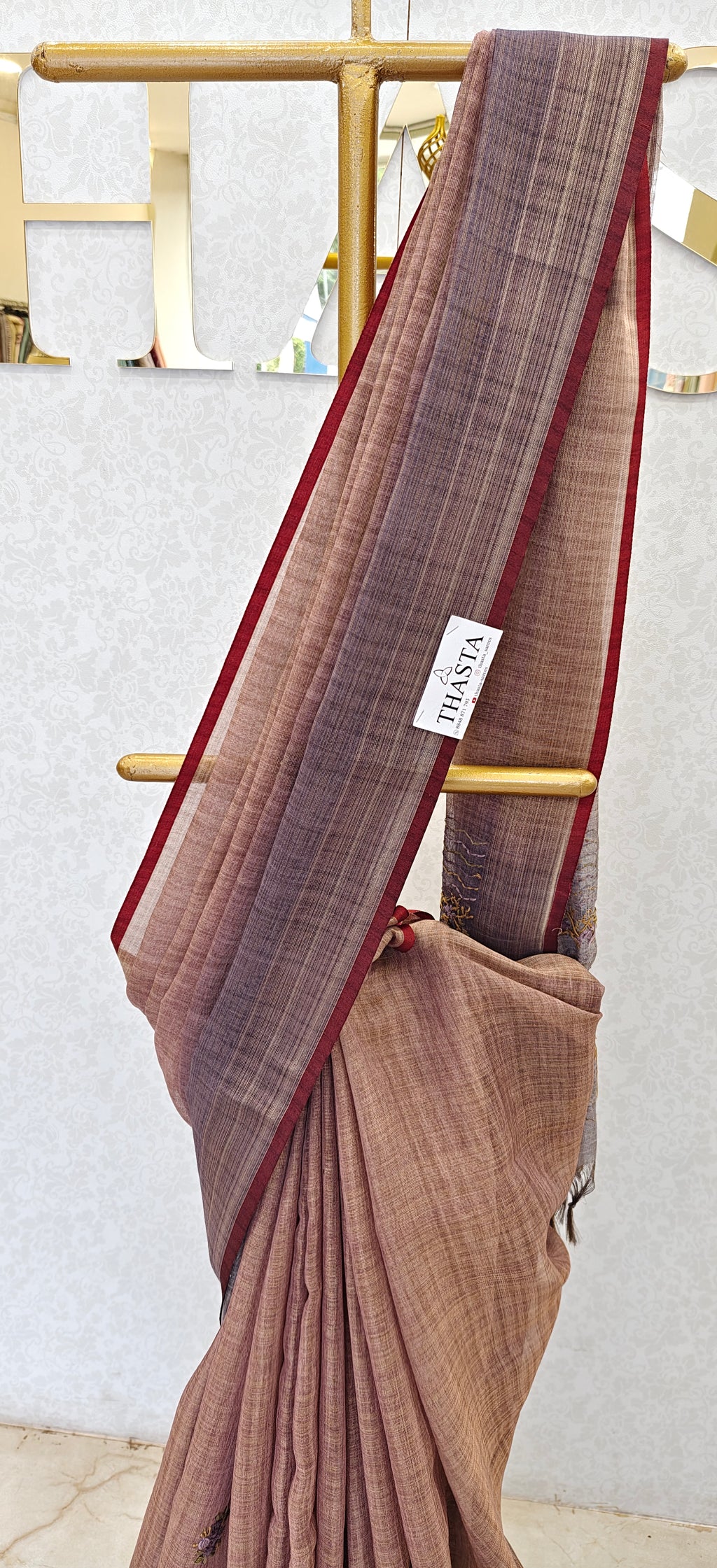 LINEN TISSUE SAREE