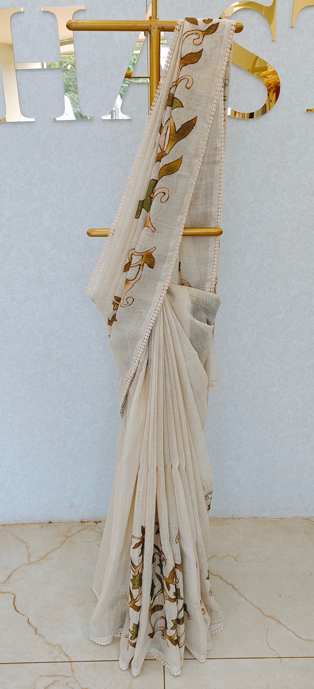 LINEN TISSUE SAREE