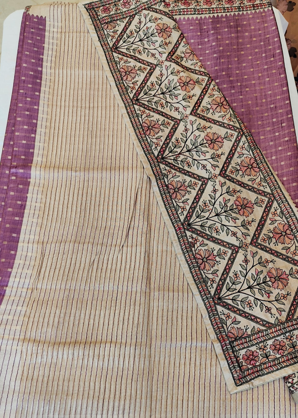 Semi tussar saree