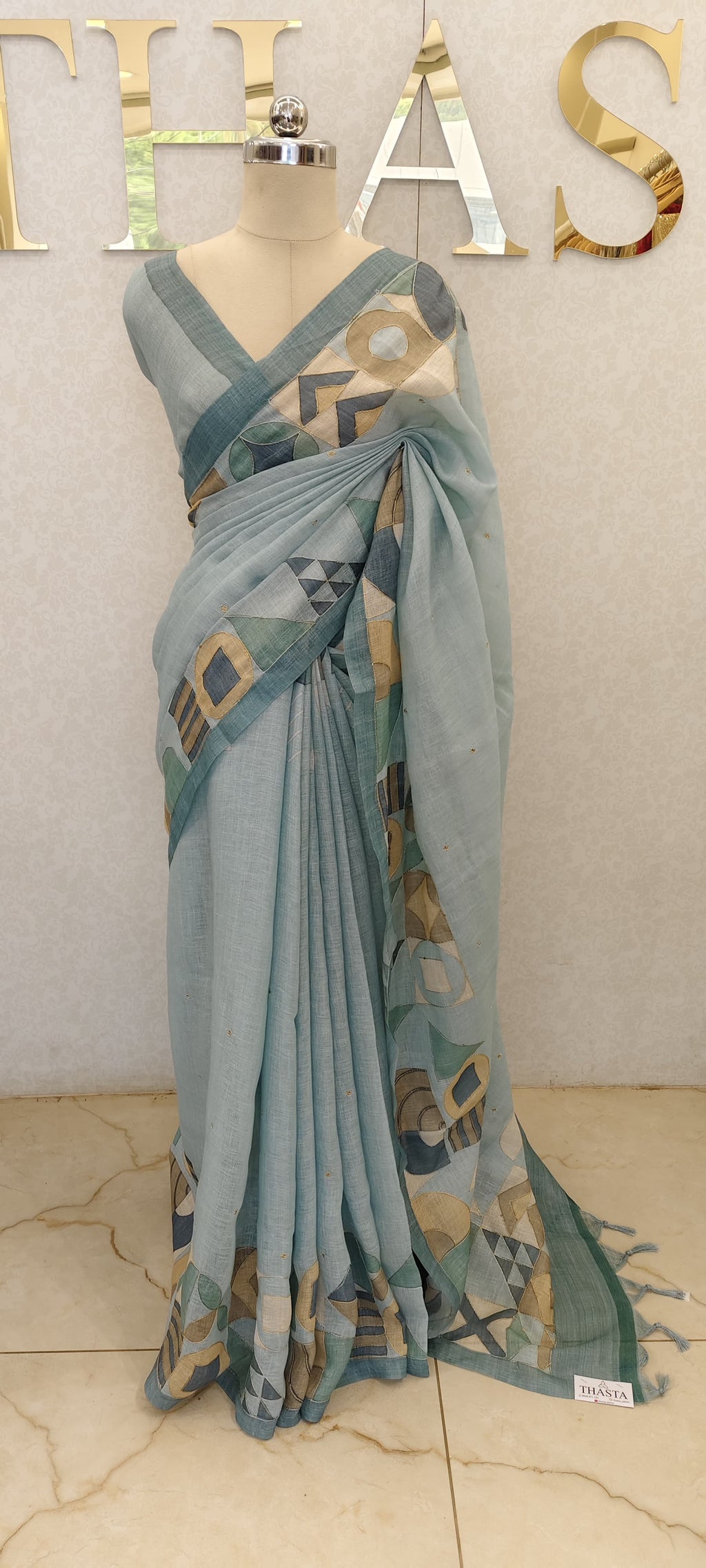 LINEN  TISSUE SAREE