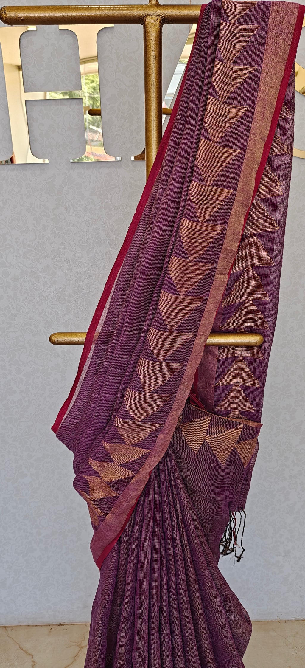 LINEN TISSUE SAREE