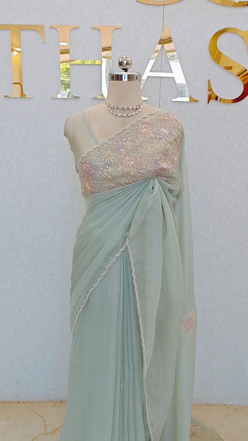 FLOWY ORGANZA SAREE